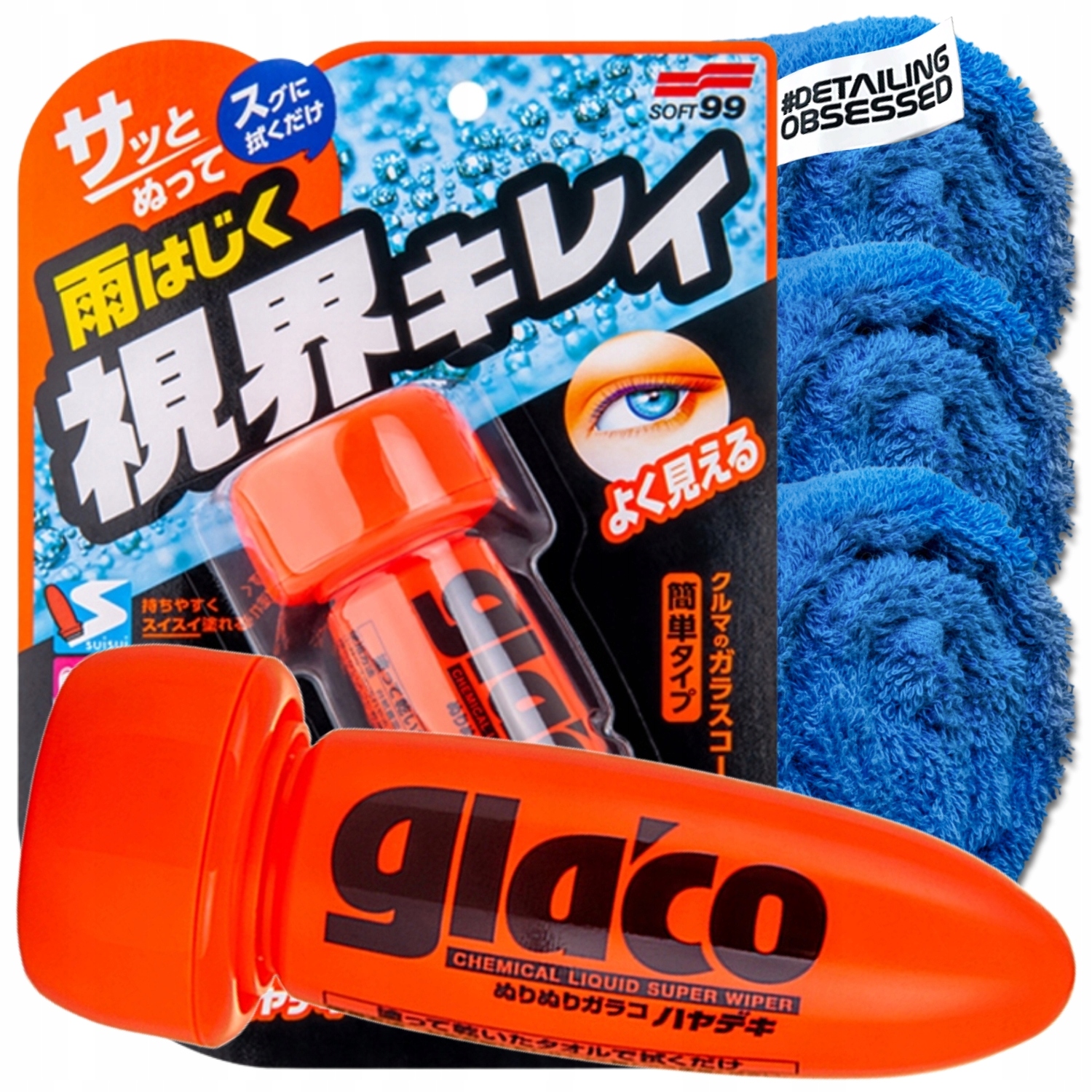 SOFT99 GLACO ROLL ON INSTANT DRY PŁYNNA WYCIERACZKA NA SZYBY - 75ml