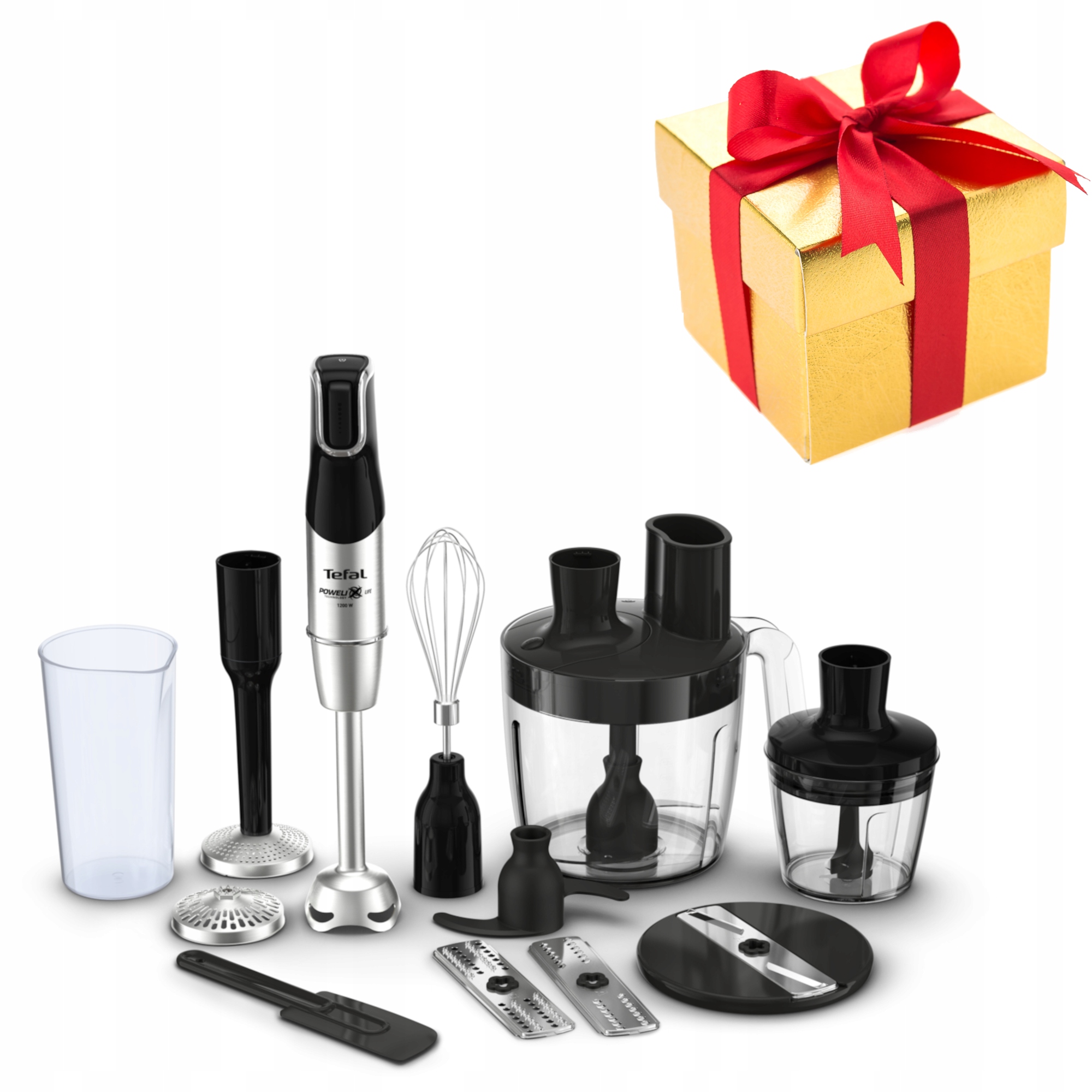 Blender ręczny Tefal Infiny Force Pro HB95LD 1200W rozdrabniacz 5w1