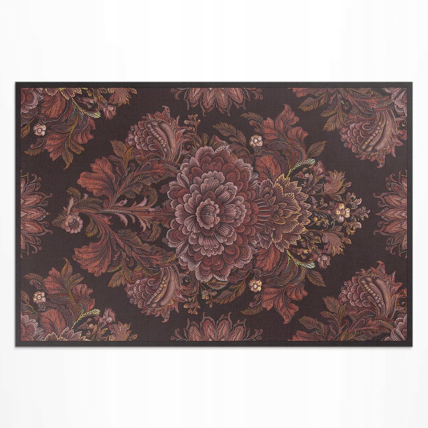 Vonkajší vinylový koberec Kvetinová kompozícia vintage ornament 150 x 255 cm