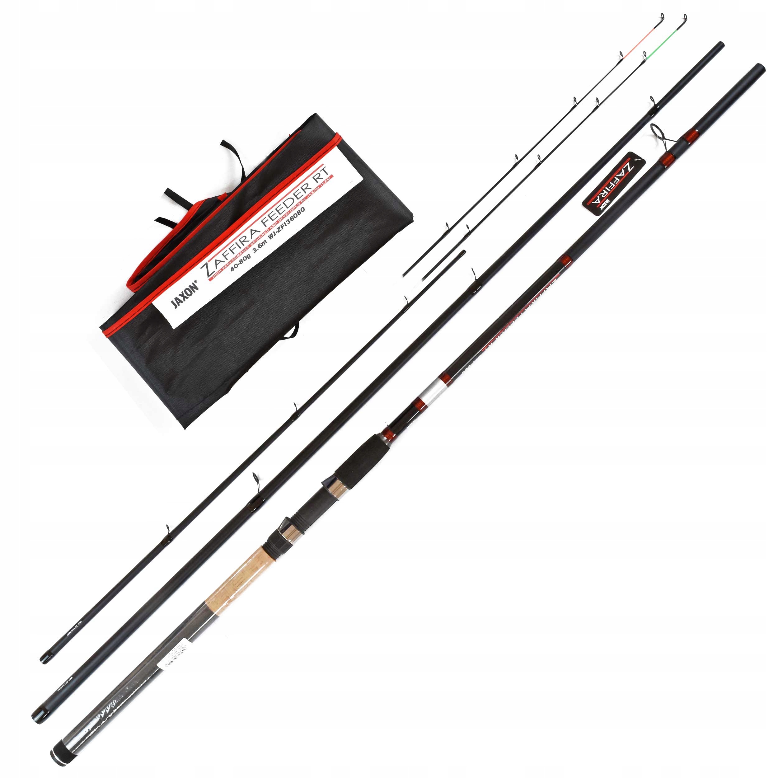 Wędka gruntowa Jaxon Zaffira Feeder Rt 3.60m 40-80g +2wymienne szczytówki