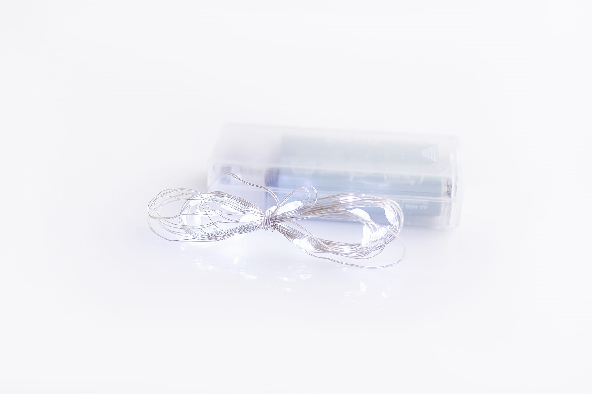 LAMPKI LED NA BATERIE 2 METRY 20 LEDÓW KOLOR ZIMNY BIAŁY