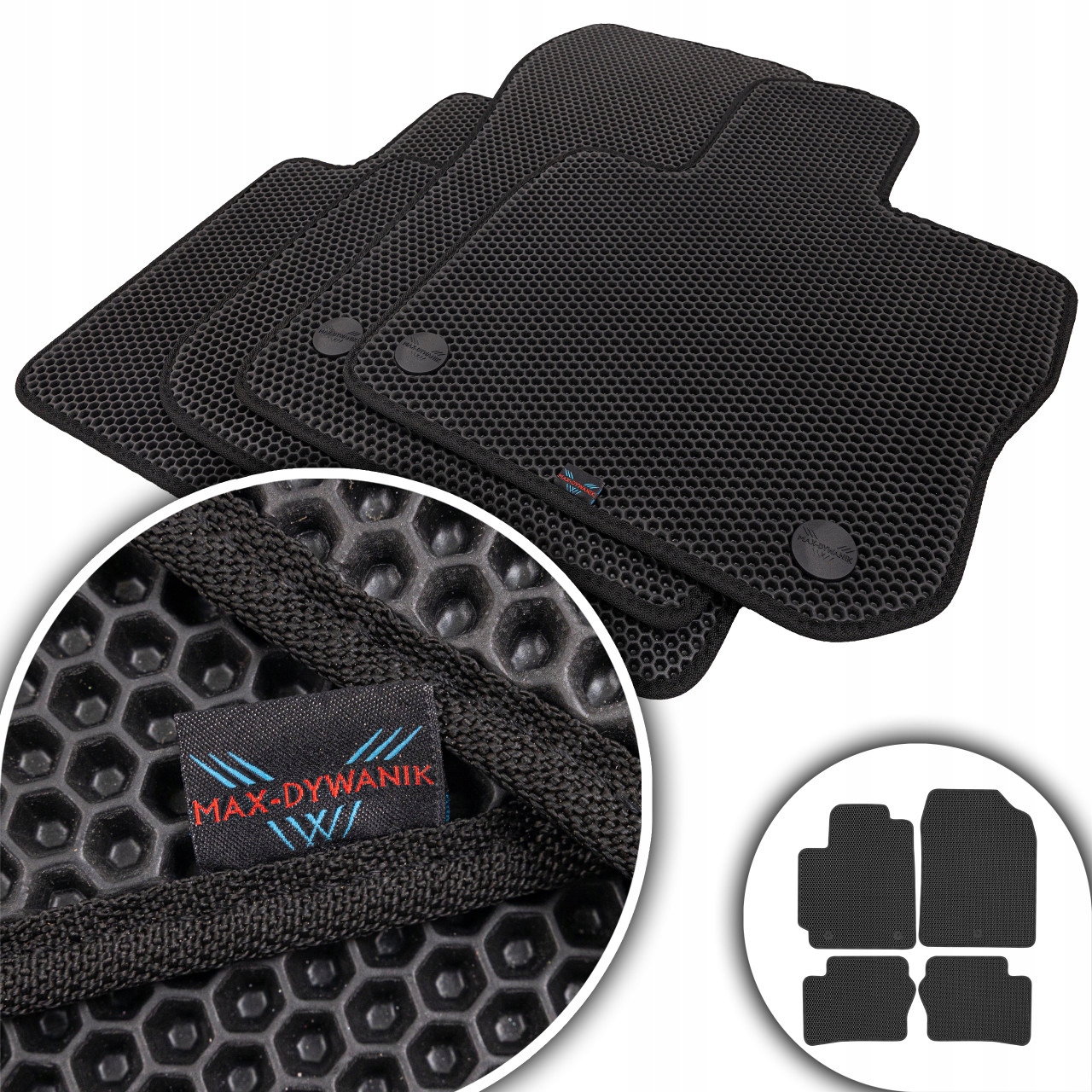 Kia Picanto III 2017 Koberce Eva Eternity Čierne Honey