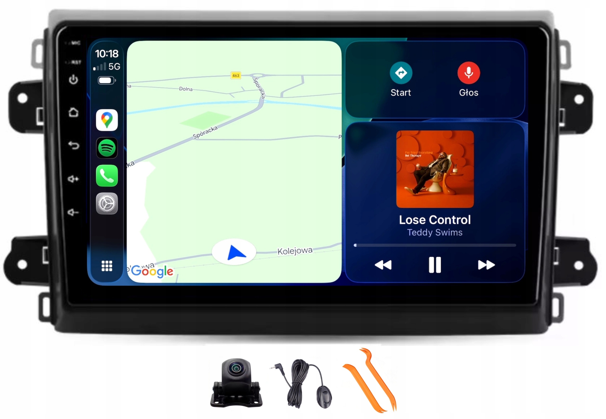 Radio Android Nawigacja Qled Carplay Lte Gps 64GB Toyota Proace Max 24-26