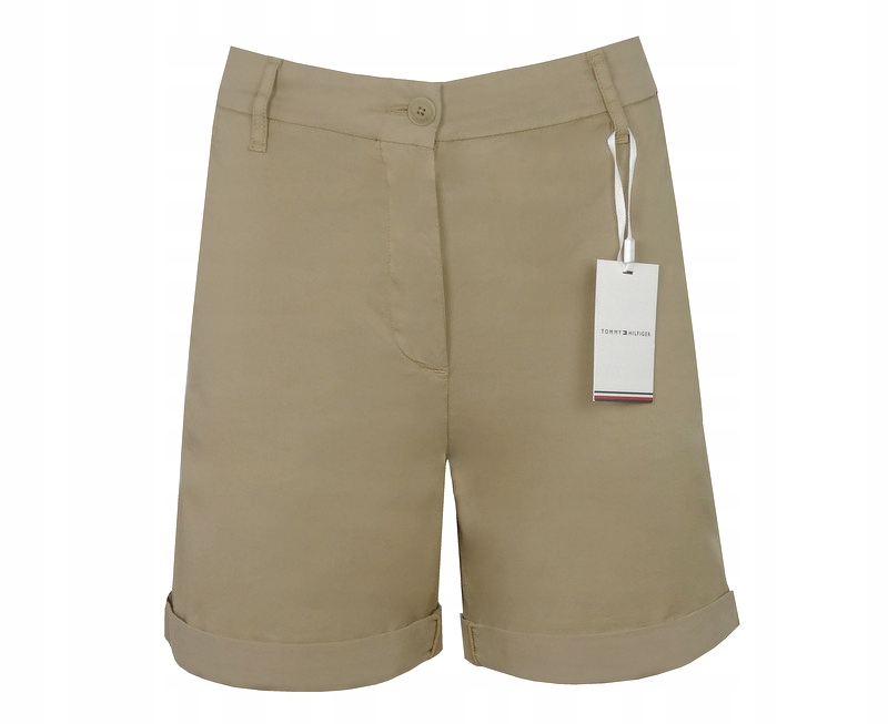 Tommy Hilfiger Béžové Kraťasy Chinos S Vyvýšeným Okrajem 32 J9A