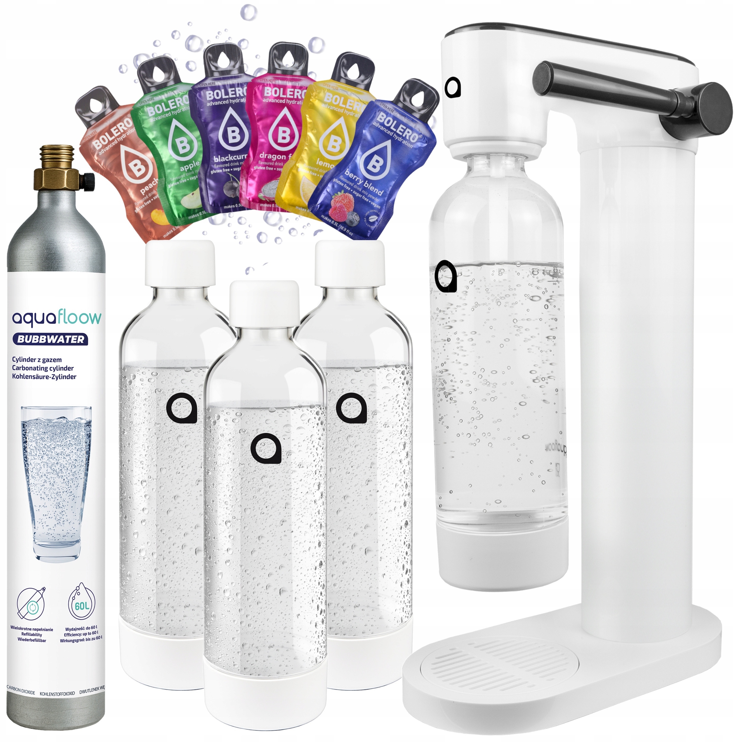 Aquafloow Výrobník Sody Náboj CO2 3X Láhev Nápoj Bolero