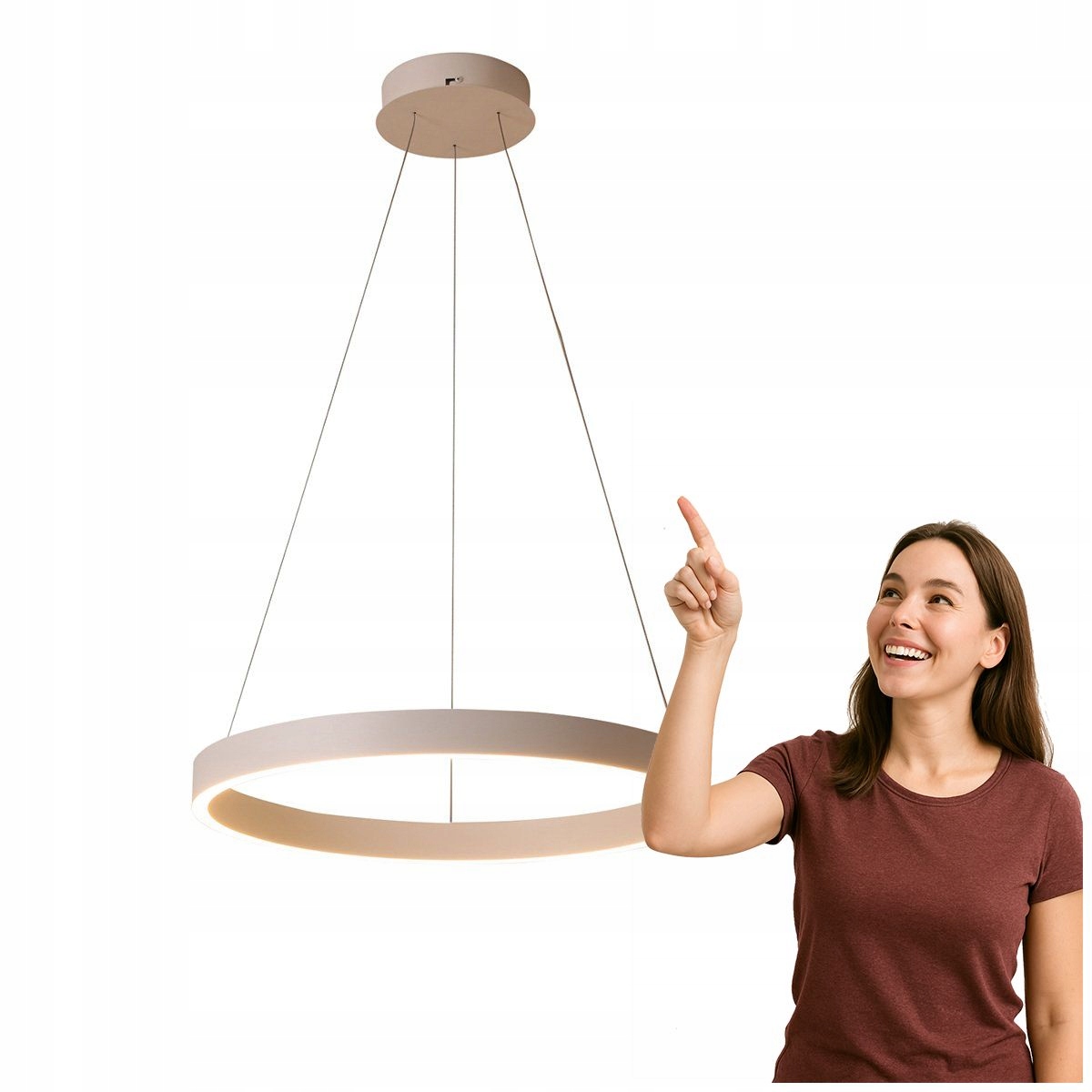 Závesná lampa Brasco Down Led Zlatá 60W Moderná Italux