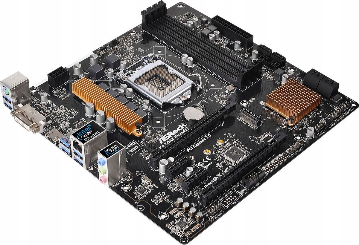 Płyta główna ASROCK Z170M Pro4S Rev 1.02 LGA1151 Micro ATX Stan opakowania zastępcze
