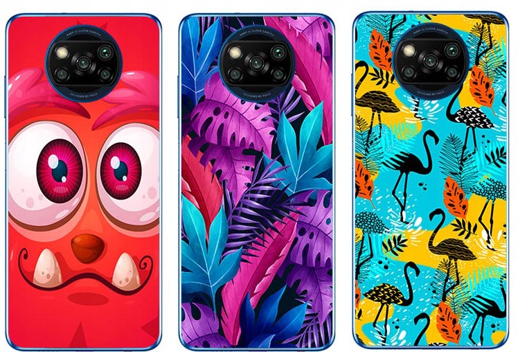 

3 X Etui Silikon Nadruk Do Xiaomi Poco X3 Nfc