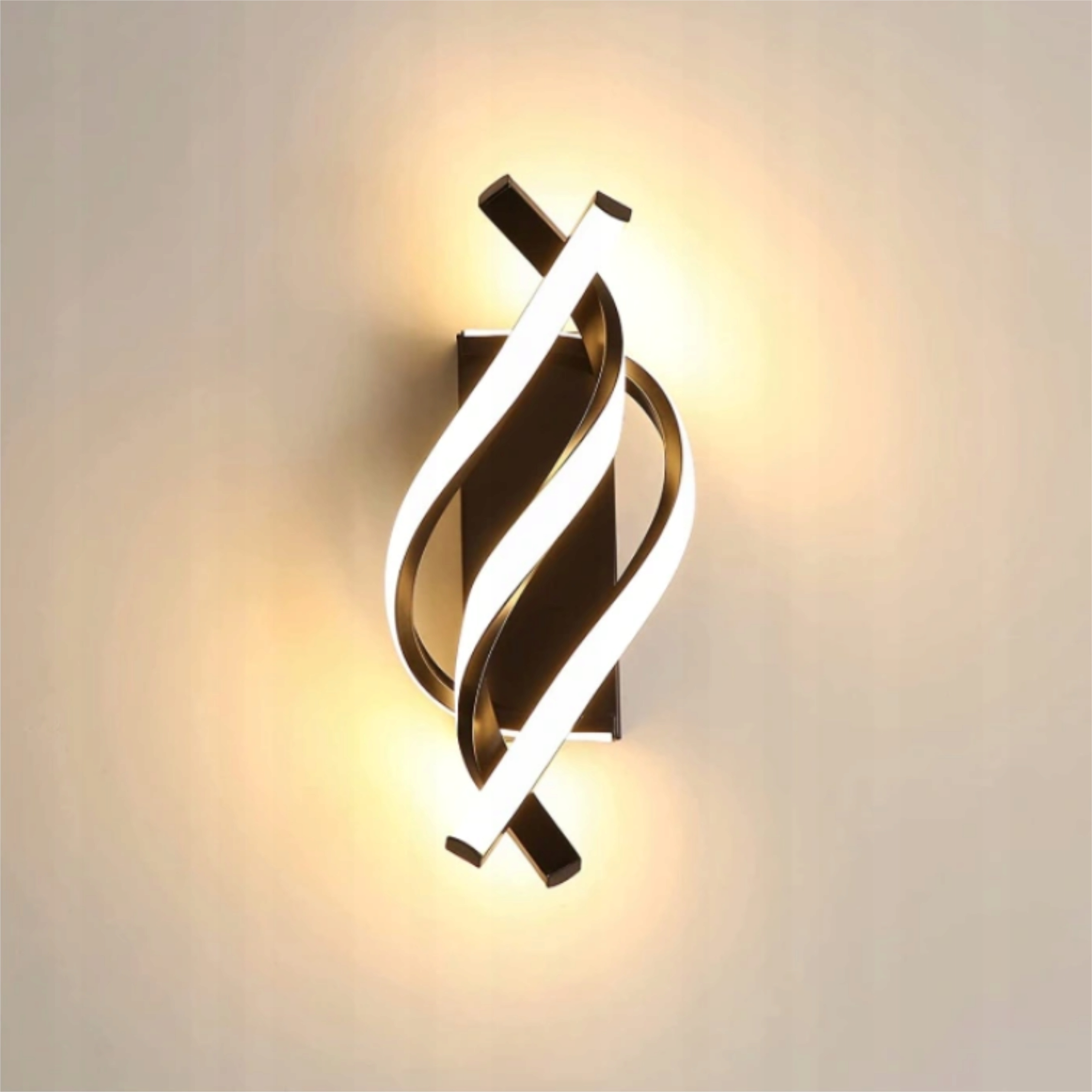 Lampa Ścienna Czarna Kinkiet Led Wewnętrzny Loft do Salonu 22W 3000K