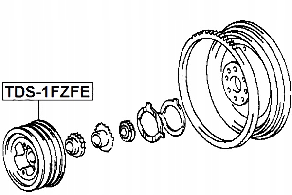 KOŁO LINKA CIĘGNO WE WAŁU KORBOWEGO TOYOTA LAND CRUISER FJ FZJ HDJ HJ Numer katalogowy części TDS-1FZFE