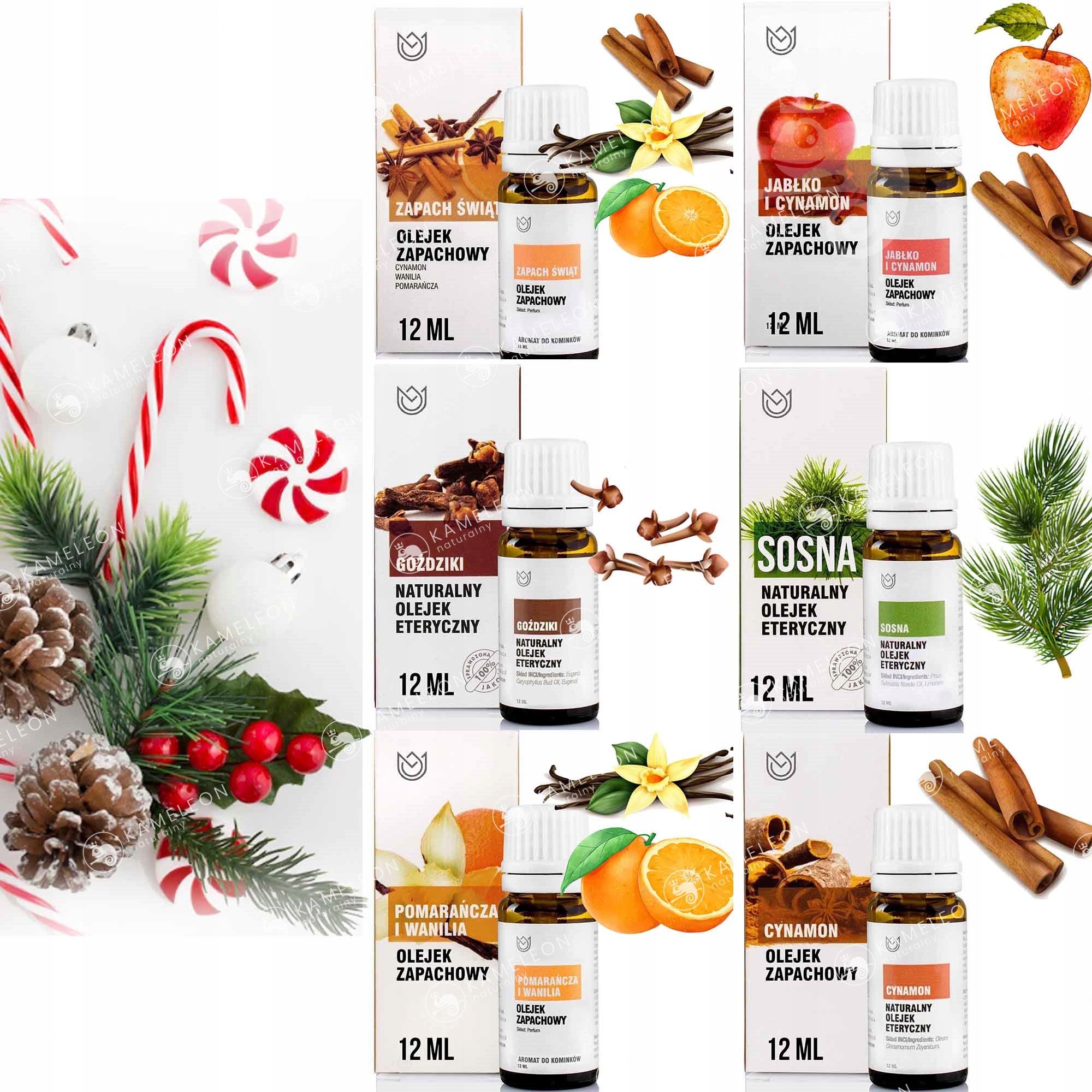 

Zestaw Olejków Olejki na Boże Narodzenie Święta x6