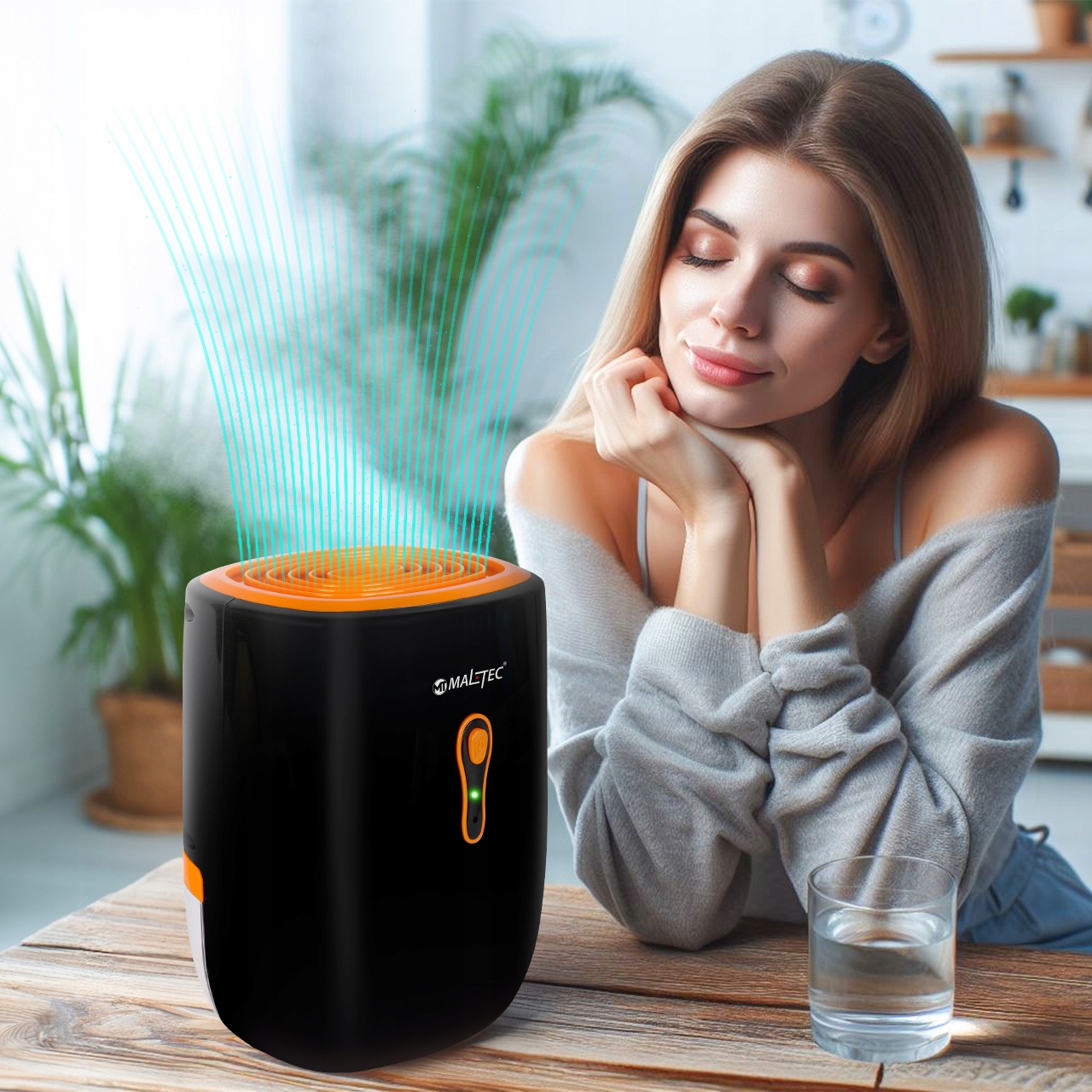 CICHY OSUSZACZ POWIETRZA WYDAJNY POCHŁANIACZ WILGOCI MALTEC 800ML Wydajność 0.3 l/24 h