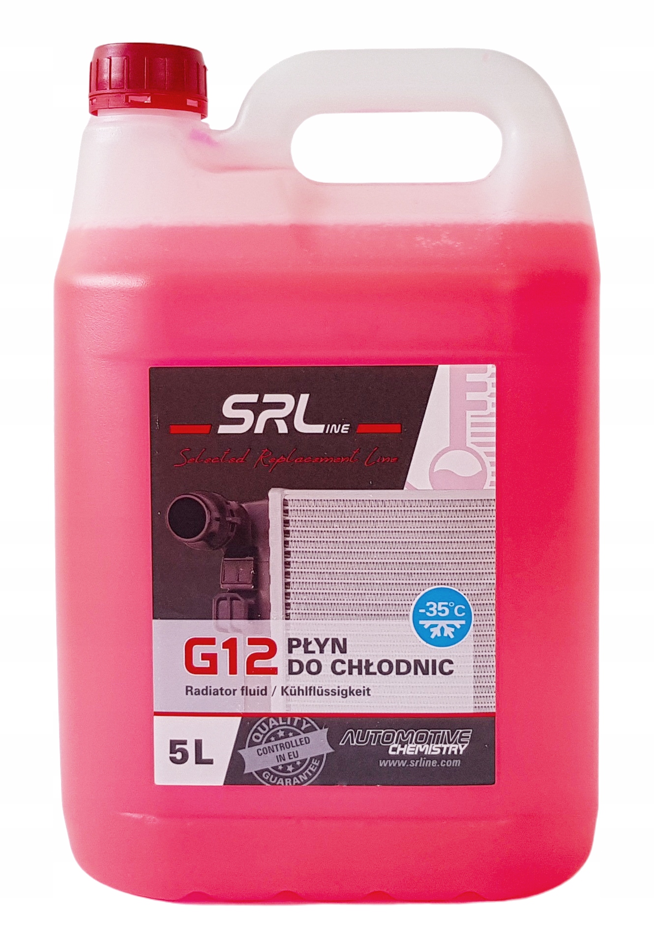 Srline Płyn Do Chłodnic G12 Wielosezonowy do -35°C Różowy 5L