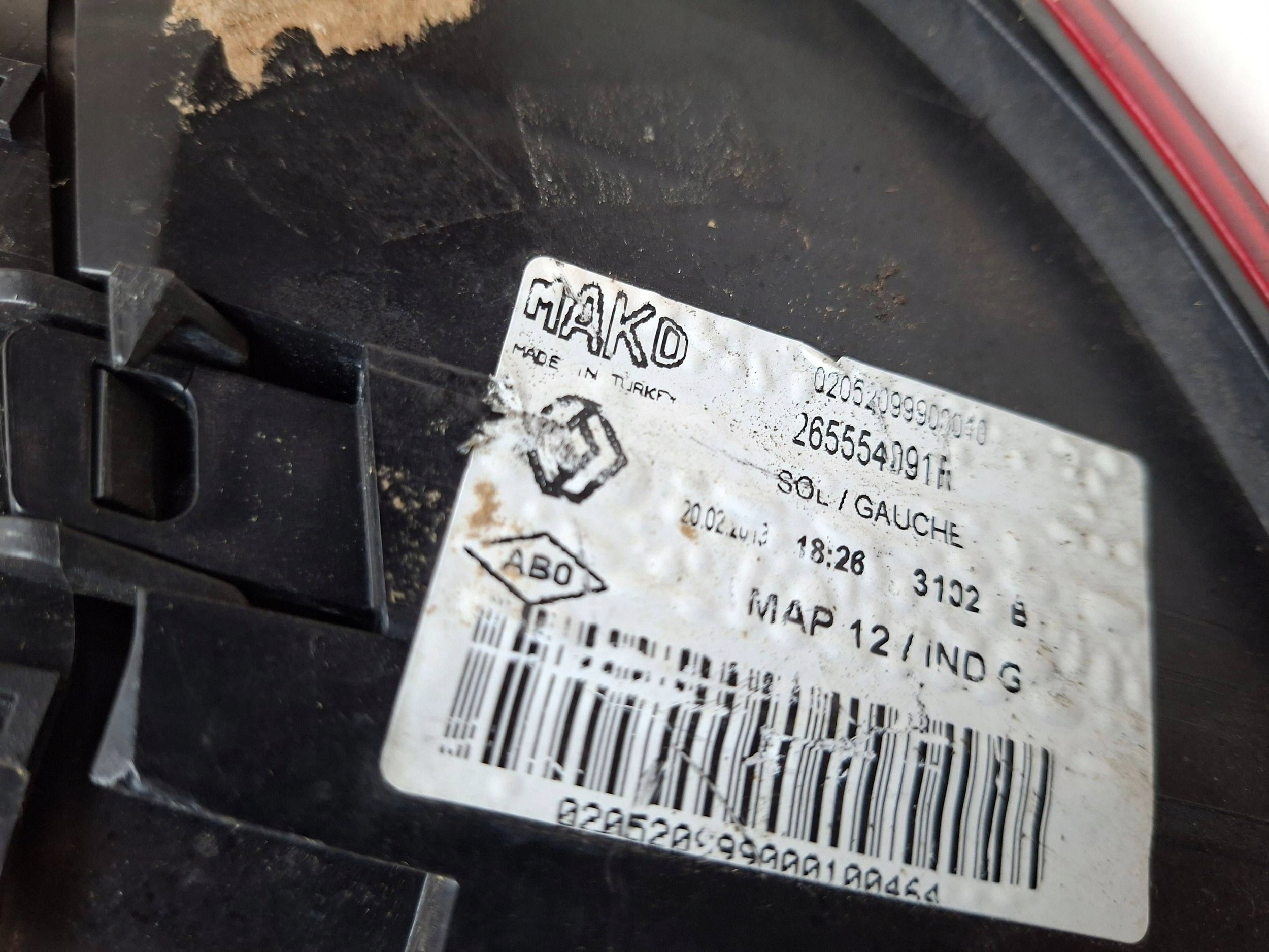 light rear left 265554091R RENAULT CLIO IV HB 2012-2016