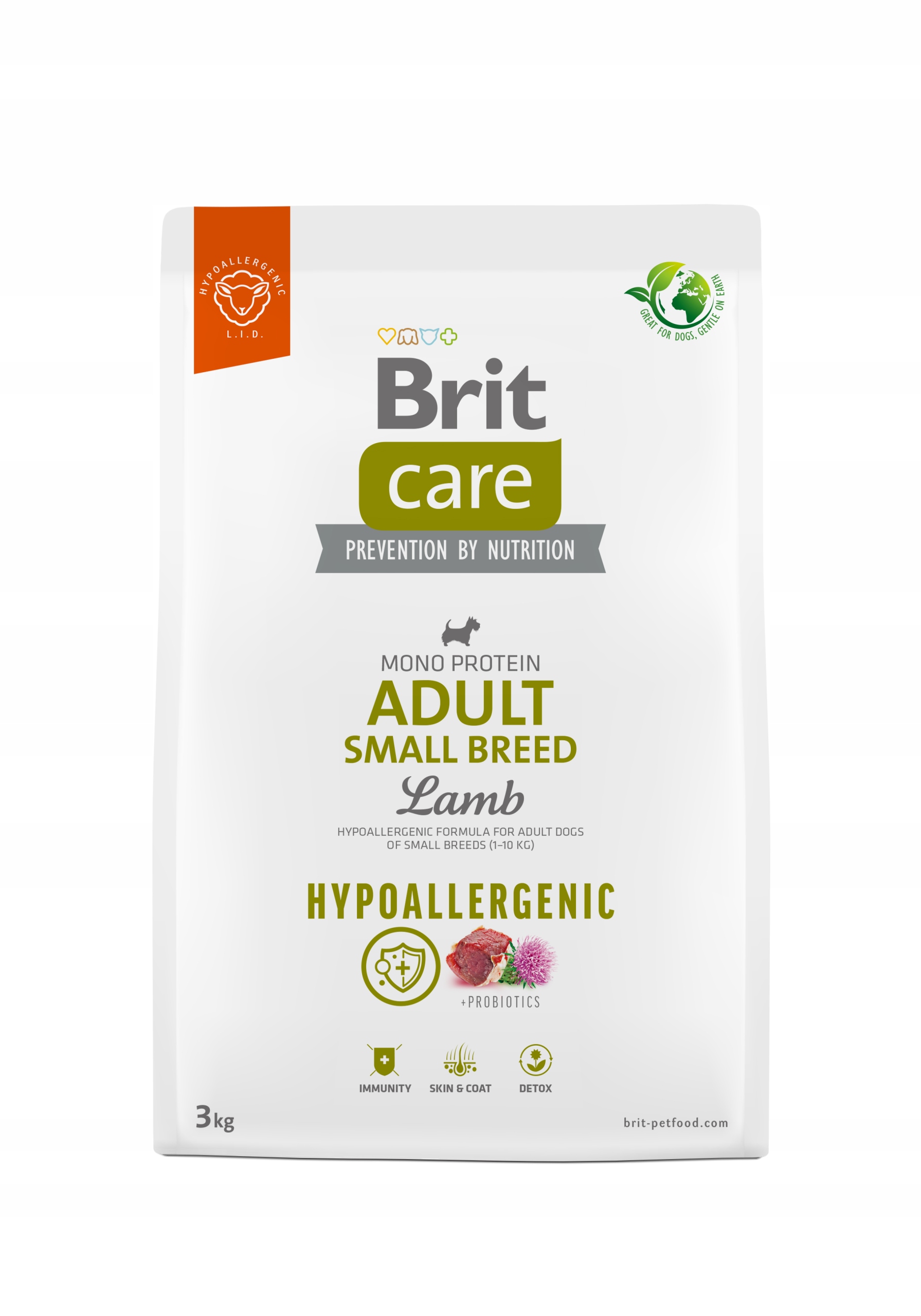 Levně Brit Care Hypoallergenic Adult Small Lamb 3kg