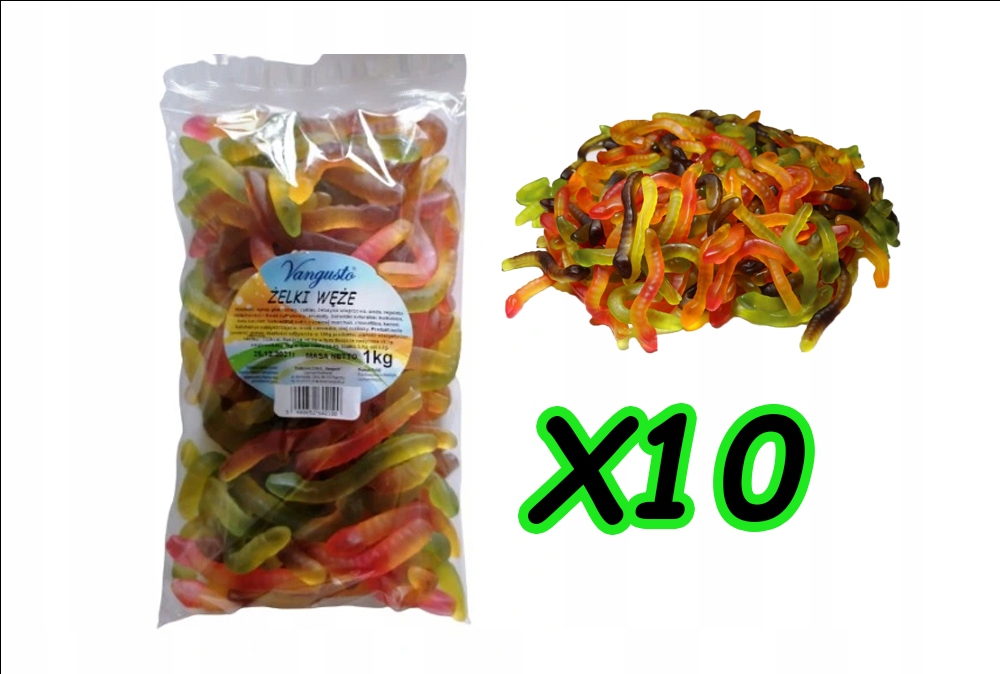 Želé Bonbony Vangusto 10x1 kg Hadi
