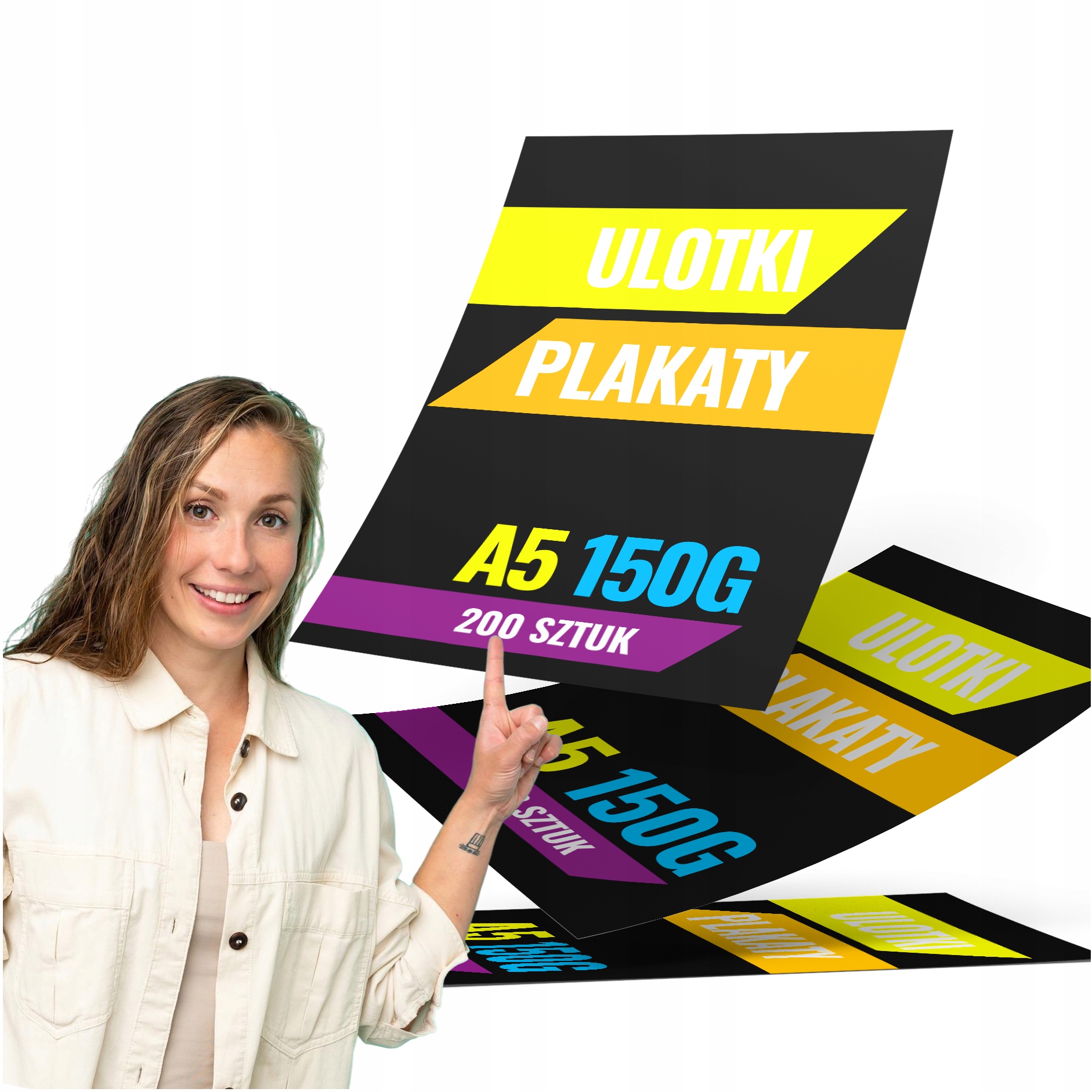 Ulotki A5 150g A5 200 szt. Full Kolor