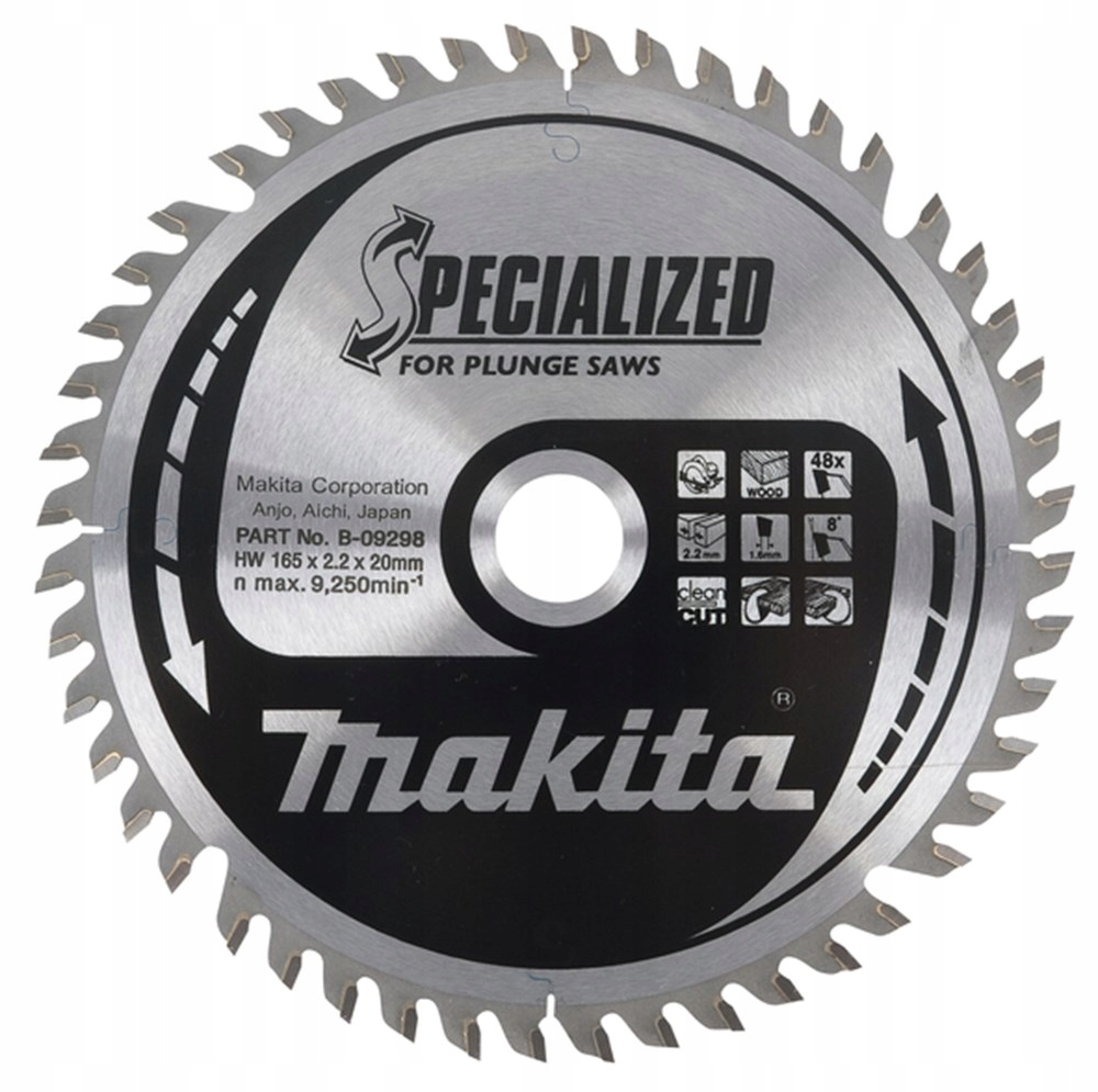 Řezací Kotouč 165 x 2,2 x 20 mm 48-ZUBŮ Pro Zahloubovač SP6000