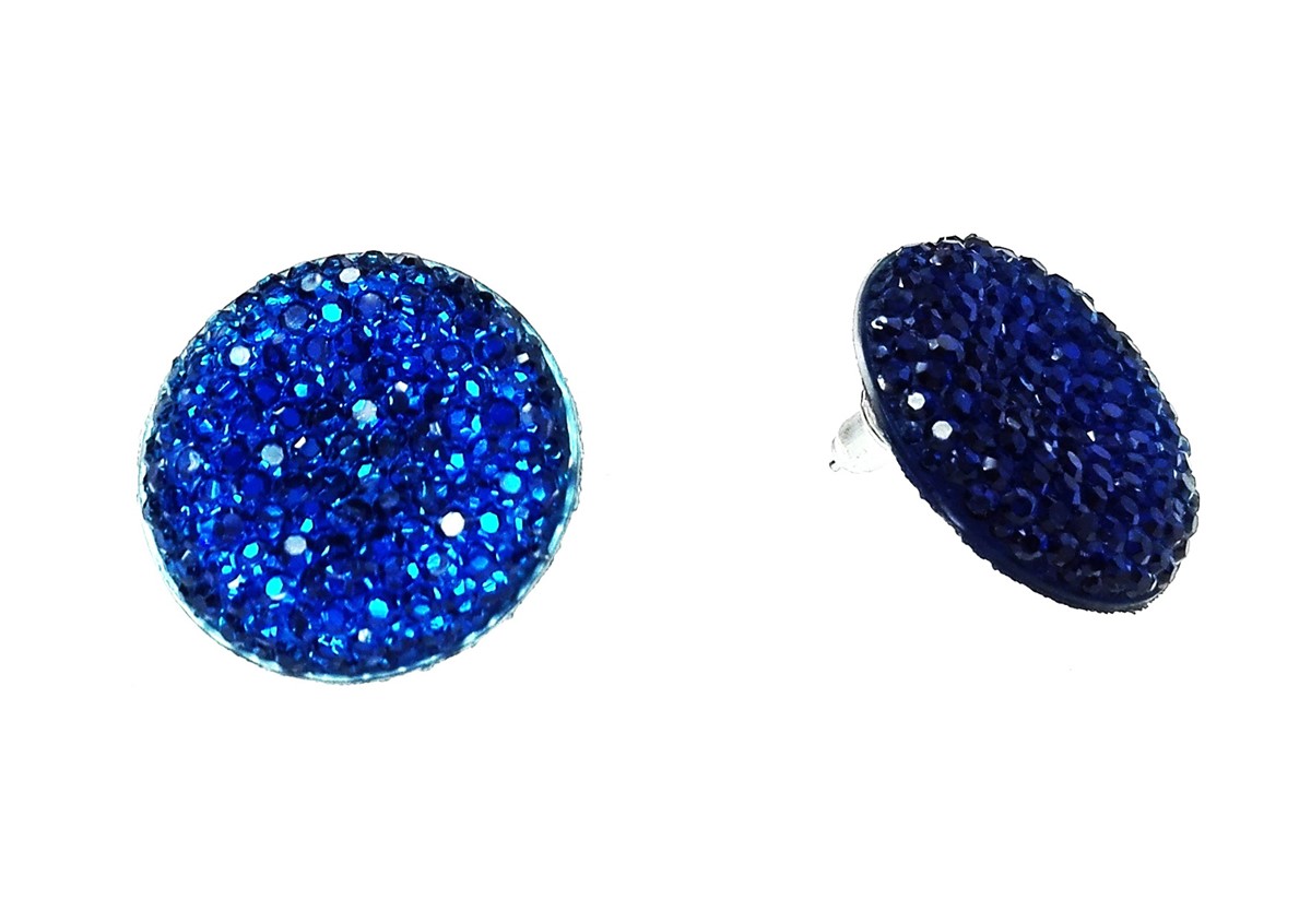 

Kolczyki koła błyszczące ciemnoniebieskie