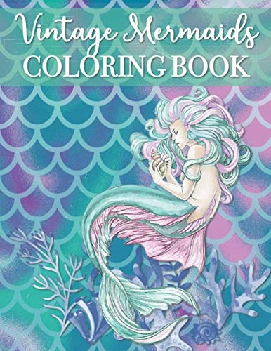 Beach, Mom Vintage Mermaids Coloring Book: 30 Mermaid Coloring Pages - High (15129426771 ...