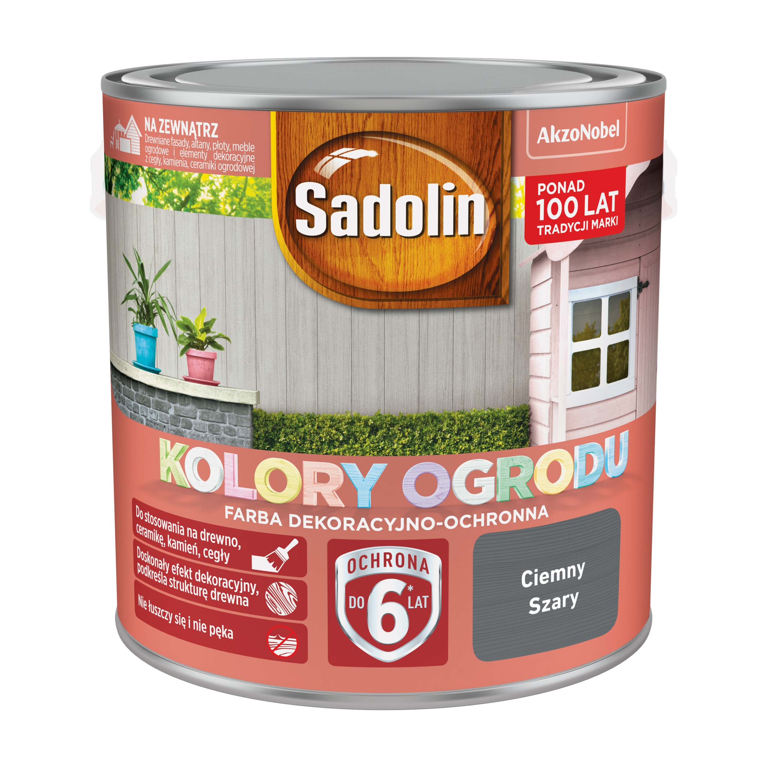 Sadolin Barva A Ochranná Barva Zahradní Barvy 2,5 L Tmavě Šedá