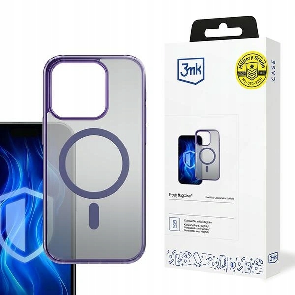 Etui 3mk Frosty MagCase Purple na Apple iPhone 16 Pro Max fioletowe 3mk