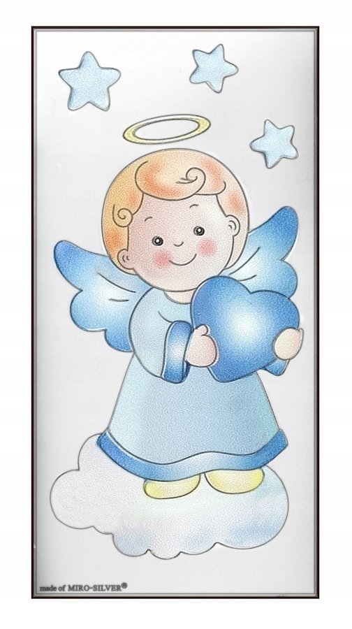 Stříbrný obrázek Anděl se srdcem Rawer Bonus 3858/1C