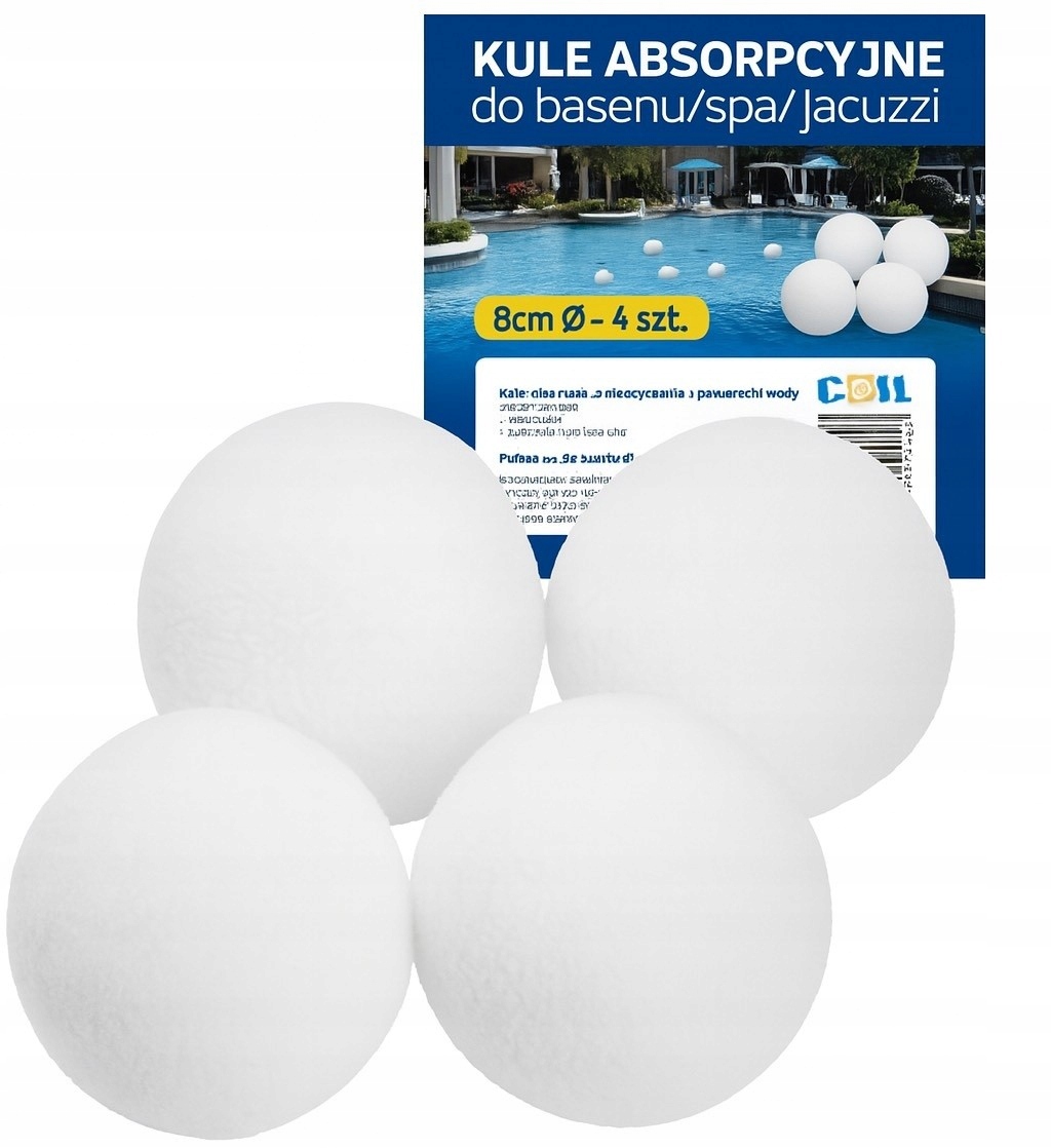 Filtrační Kuličky Do Bazénu Jacuzzi Absorpční Kuličky 8 CM 4 Kusy