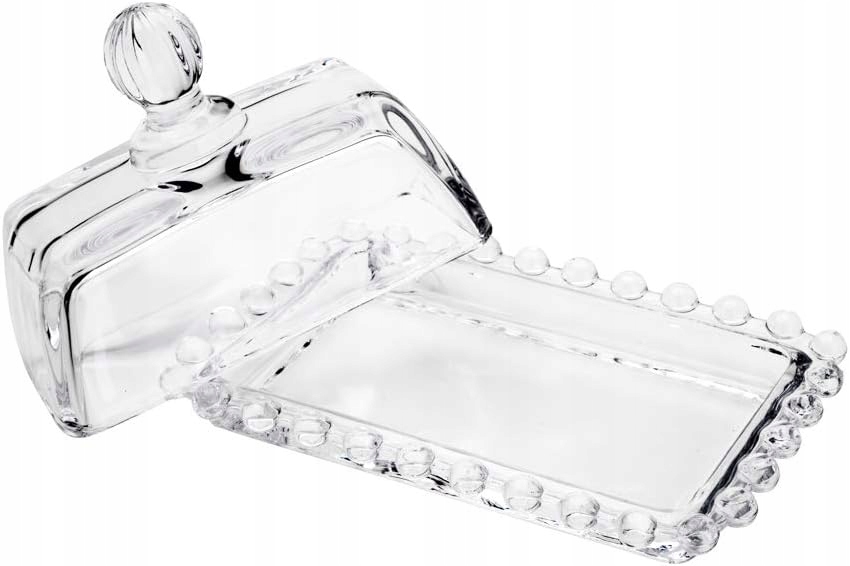 MASELNICZKA MASELNICA POJEMNIK SZKLANA Z POKRYWKĄ NA MASŁO PREZROCZYSTA Kod producenta 221213003