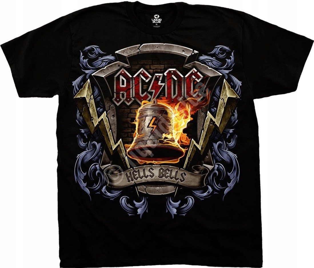 Acdc Hells Bells Shield Liquid Blue 2XL