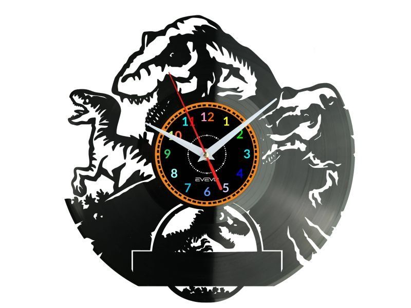 Dinosaurus Nástěnné Hodiny Vinylová Deska Dárek Památka U
