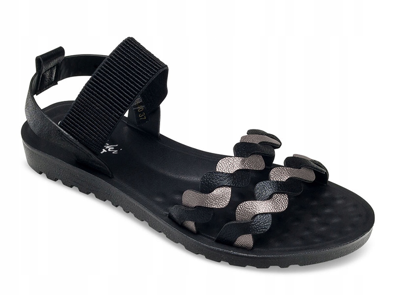 

Wsuwane Sandały Damskie Na Gumkę Czarne 37