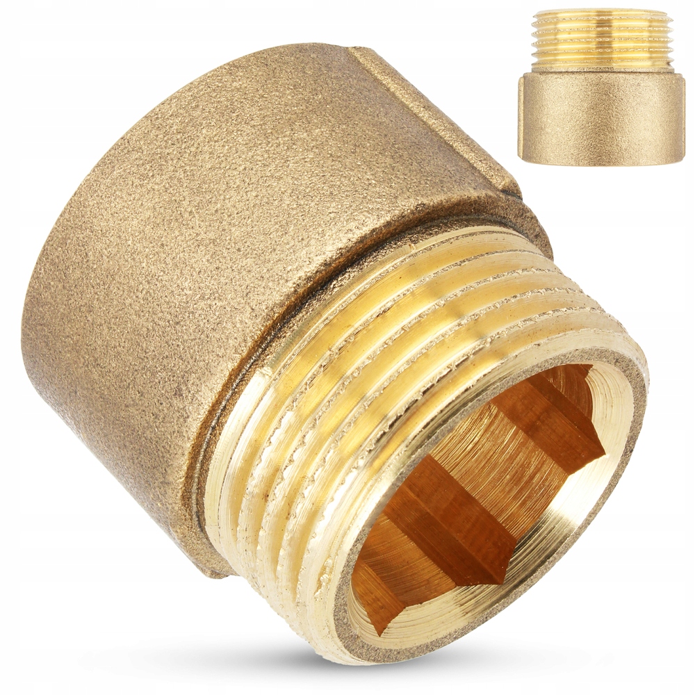 

Złączka mosiężna przedłużka 1'' 20 mm mosiądz