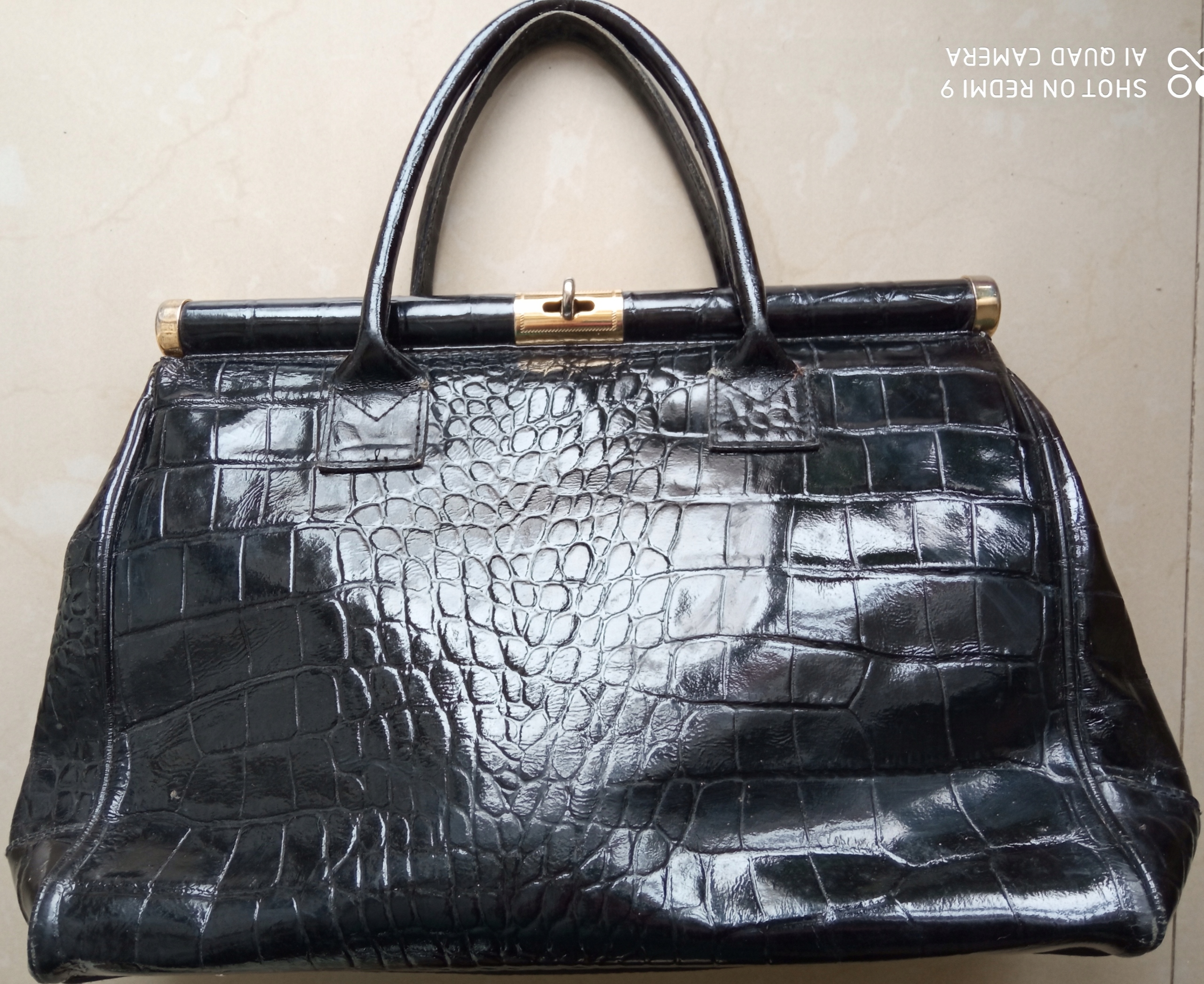 ARTE DE CUCIO ITALY skóra naturalna lakier krokody Marka inna