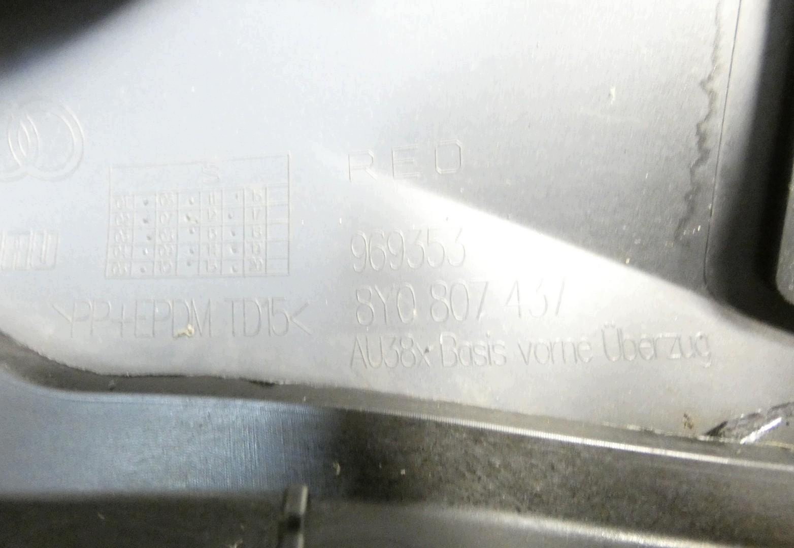 AUDI A3 8Y0807437 below 4 PDC washers 2020- bumper front front