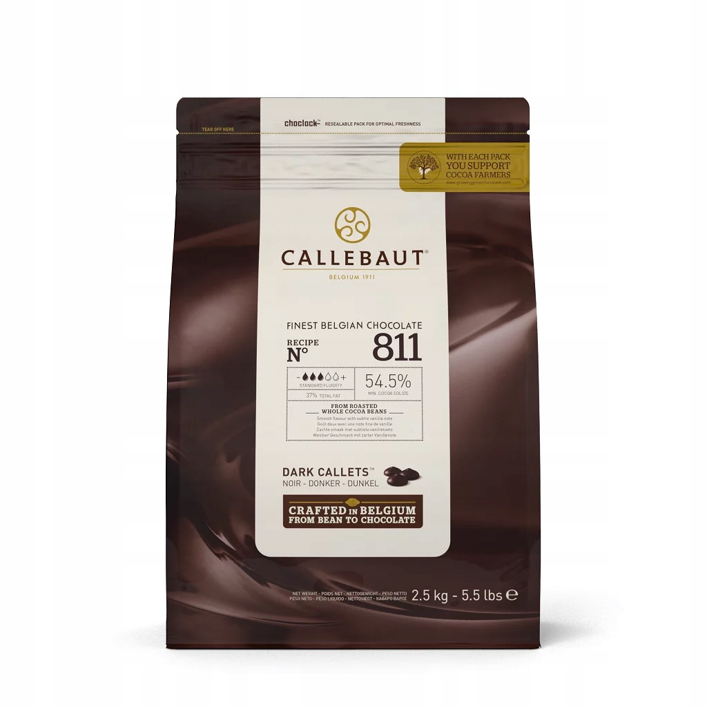 Callebaut Czekolada 811 ciemna deserowa 2,5 kg