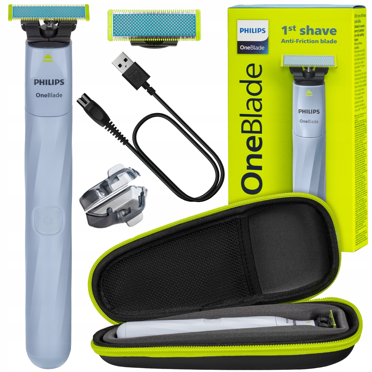 Golarka Męska Philips Oneblade First Shave Dla Wrażliwej Skóry Etui