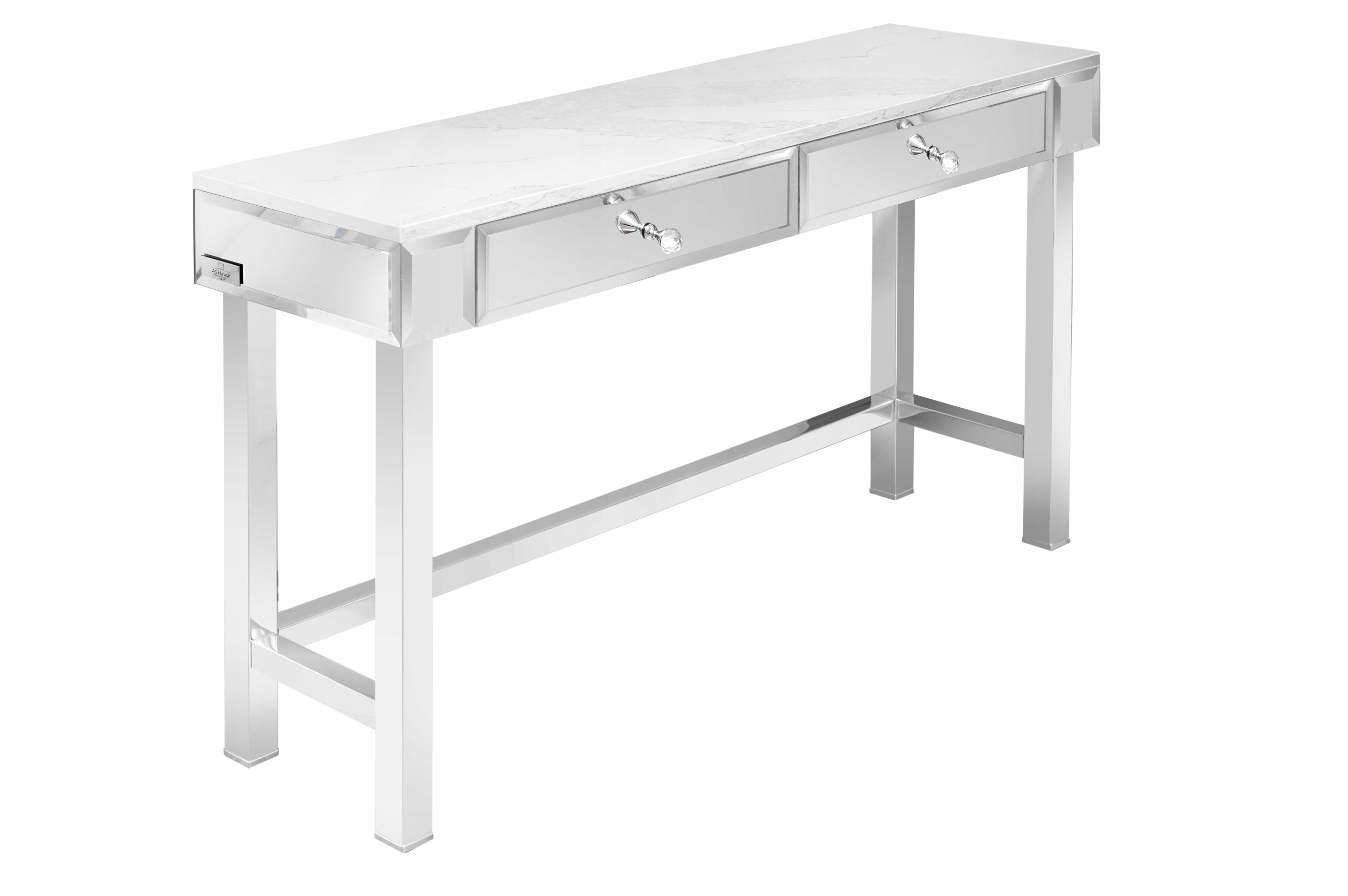 Konsola lustrzana z blatem Calacatta, stelaż chrom Kod producenta AS HOME