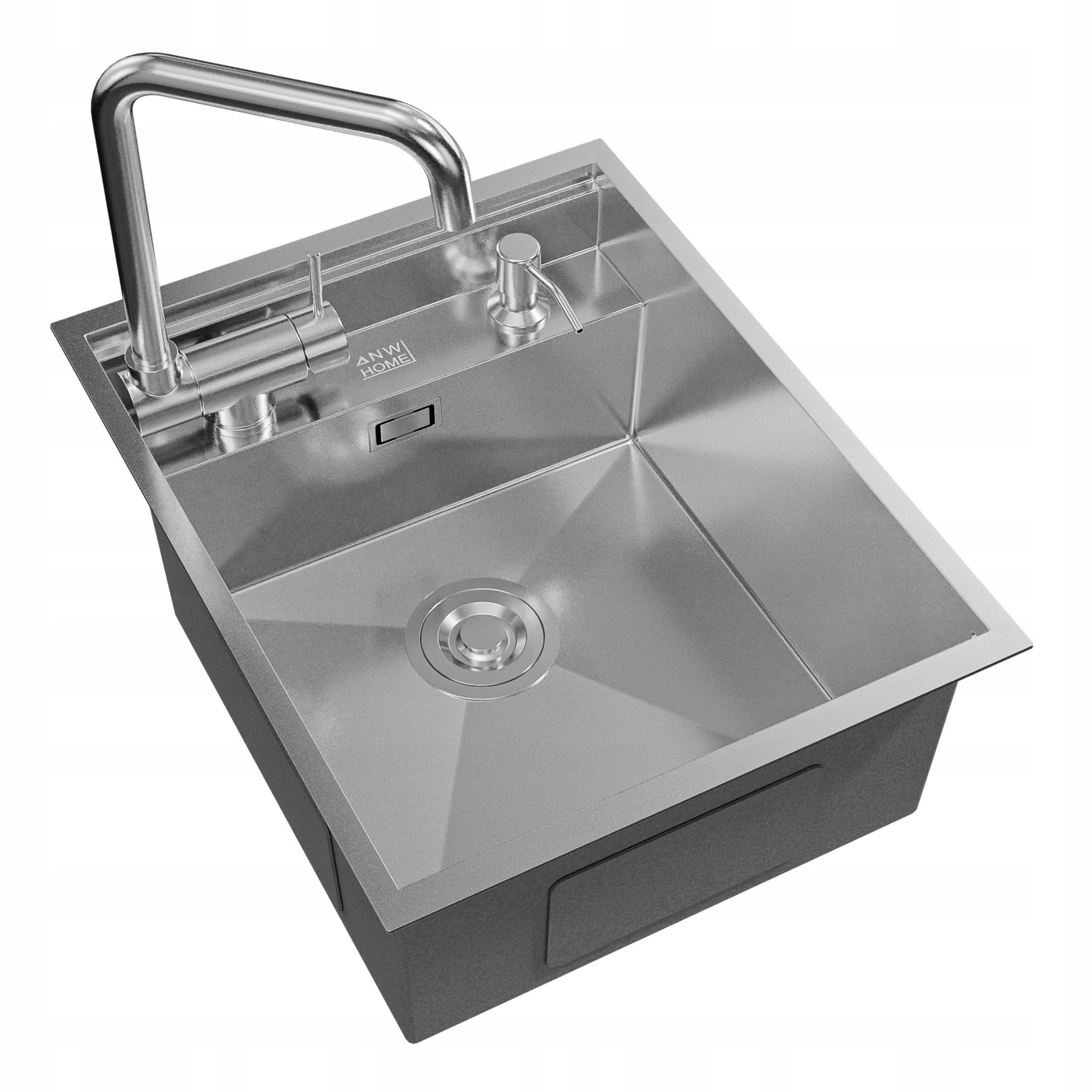 Oceľový Drez 40X50 CM Inox Jednokomorový, Hĺbka 23 CM