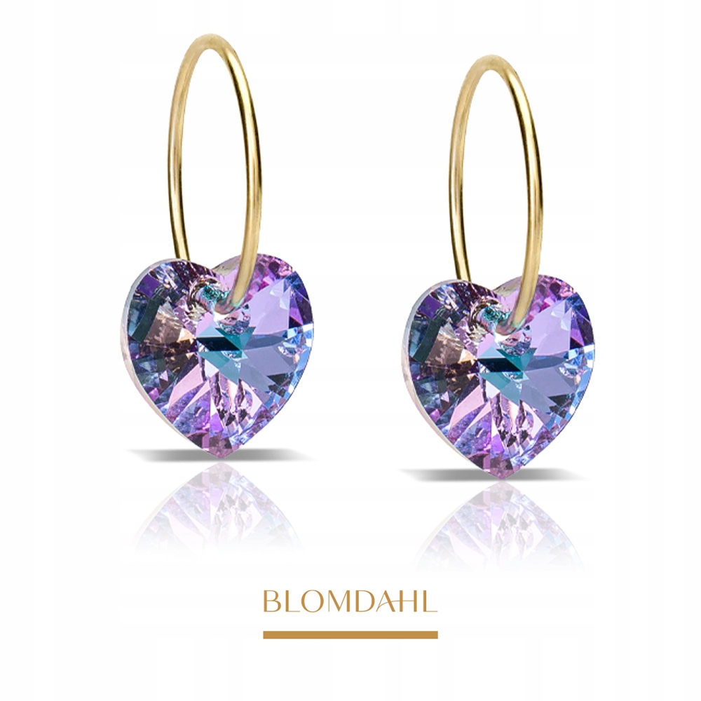 Blomdahl Náušnice Heart Lilac 10 mm