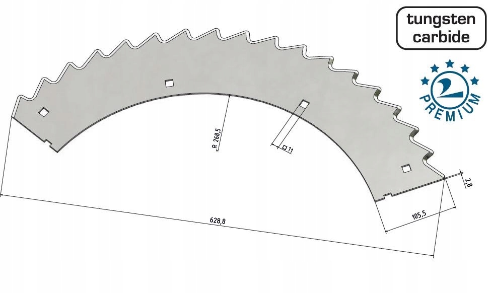 Nůž pro odtrhávač Mws Germany Claas 499707 0004997071