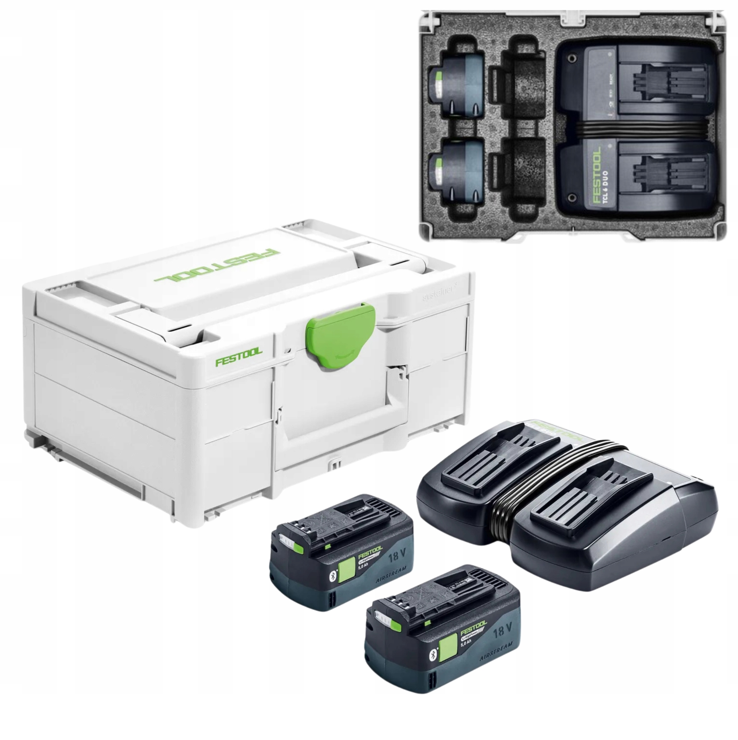 Zestaw energii Sys 18V 2xHP5,0/TCL6DUO Festool 578679