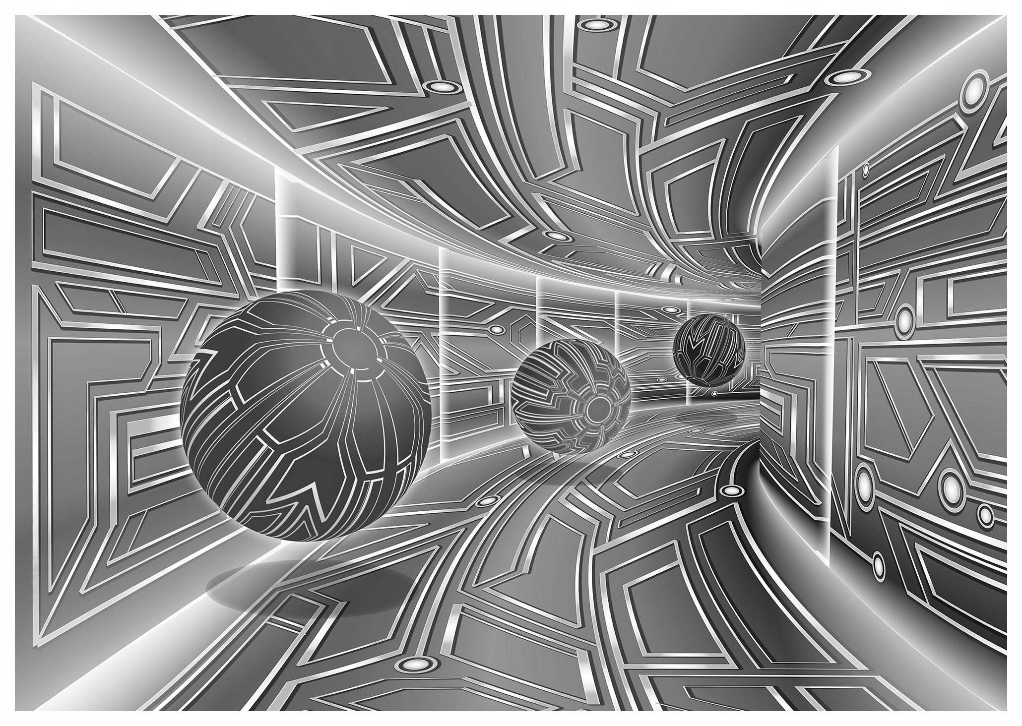 Fototapeta Geometrický prostor Futuro Metalik Minimalismus 250x175 lepidlo