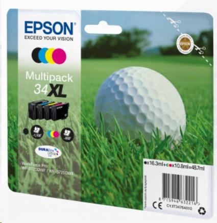 Atrament Epson Multipack 4-farebný atrament "Golf" 34XL DURABrite Ultra…