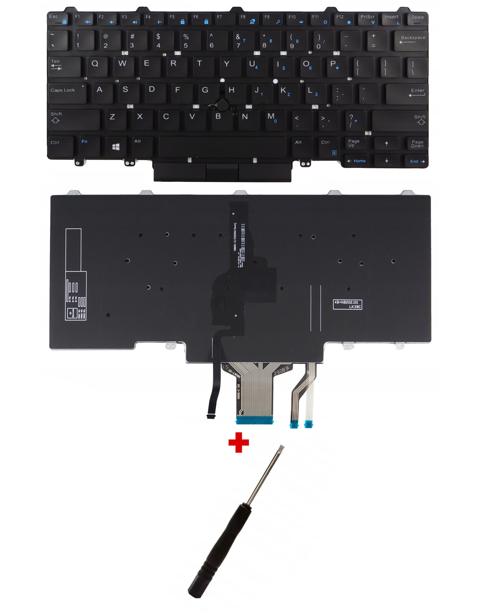 Klávesnica pre notebook Dell E5450 E5470 E5480 E5490 E7450 E7470 3340 Led Us