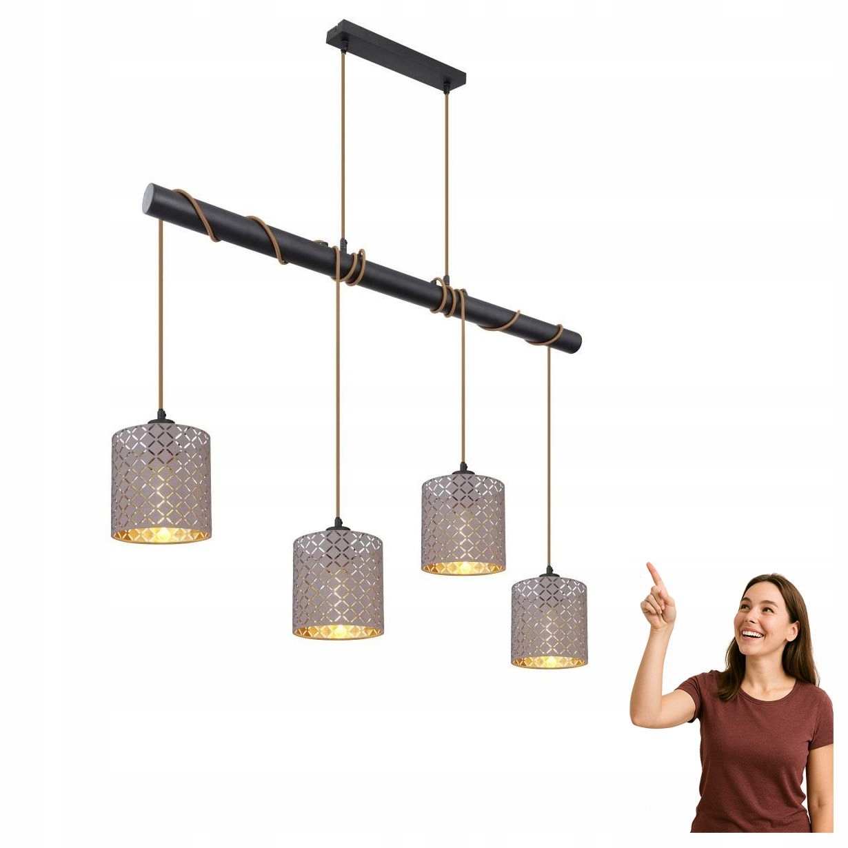 Závěsná lampa Cindy 15584-4H1 Globo