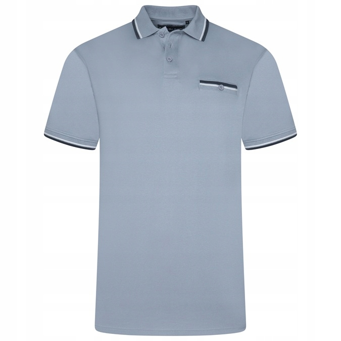 Tričko Pánské Polo s kapsou Modré Kam Velké Velikosti 4XL