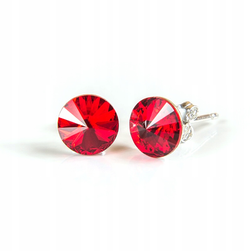 

Srebrne Kolczyki 925 z kr. Swarovski Rivoli 6mm Ls