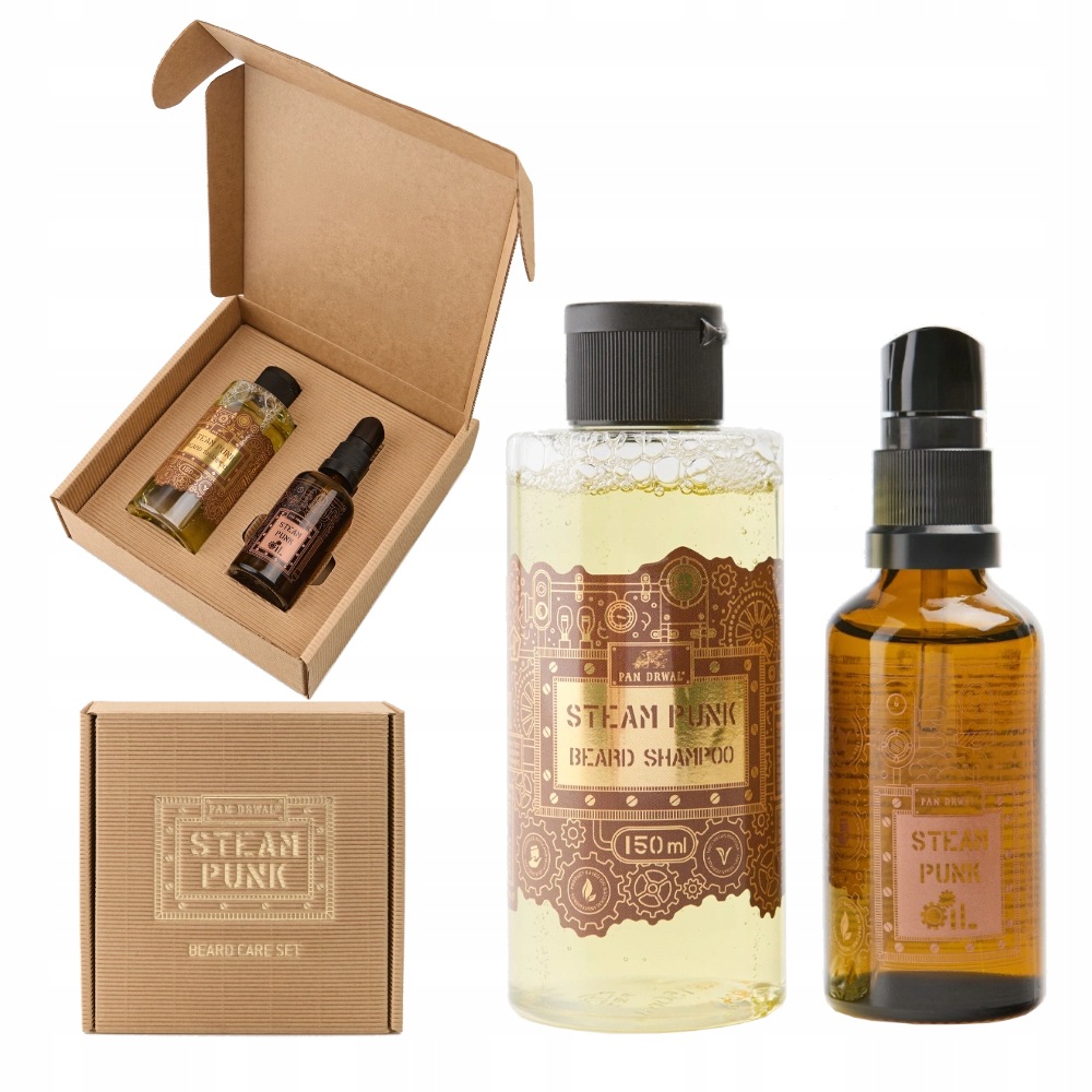Sada na vousy Pan Drwal Steam Punk Beard Care Set