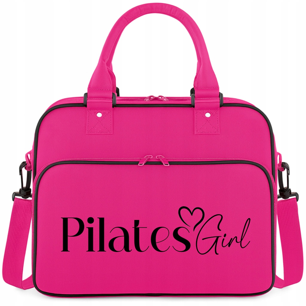 Torba Różowa Pilates Girl Pojemna Na Siłownię Trening Fitness Pilates Sport